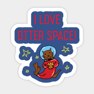 I Love Otter Space Sticker